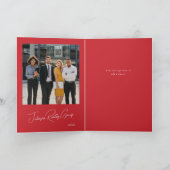 Fonkelende krans vrolijk kerstfeest feestdagen kaart (Binnen)