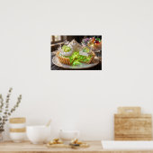 Fonkelende Kristallen Key Lime Pie Dessert Kunst Poster (Keuken)