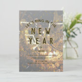 Fonkelende Nachtverlichting Kerst Nieuwjaar Feest Kaart (Staand voorkant)