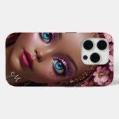 Fonkelende pop Glitters en bloemen Case-Mate iPhone Case (Achterkant (horizontaal))