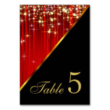 Fonkelende Rode Sterren Lichtjes -Tafelnummer