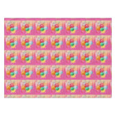 Fonkelende Roze Feestje  Tafelkleed (Voorkant (Horizontaal))