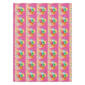 Fonkelende Roze Feestje  Tafelkleed (Voorkant)