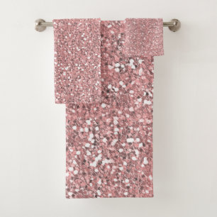 Fonkelende Roze Glitters Bad Handdoek
