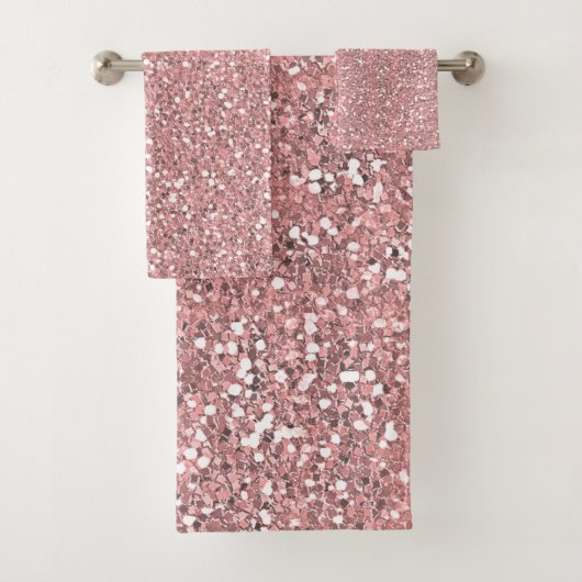 Fonkelende Roze Glitters Bad Handdoek (Insitu)