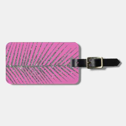 Fonkelende Roze Glitters  Bagagelabel (Voorkant horizontaal)