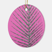 Fonkelende Roze Glitters Keramisch Ornament (Links)