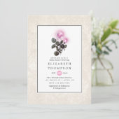 Fonkelende Roze Rozen Baby Shower Kaart (Staand voorkant)