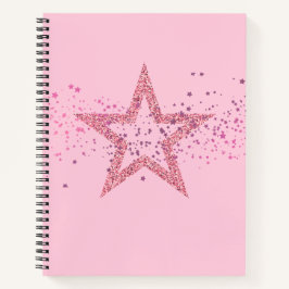 Fonkelende Ster Baby Roze mooi Notitieboek