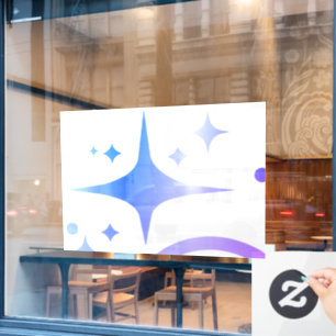 Fonkelende sterren, baken van het grenzeloze digit raamsticker