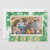 Fonkelende Sterren | Gelukkig Nieuwjaar 2 Foto Feestdagenkaart (Voorkant)