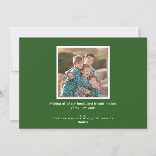 Fonkelende Sterren | Gelukkig Nieuwjaar 2 Foto Feestdagenkaart (Achterkant)