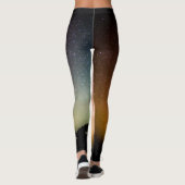 Fonkelende sterren regenboogstelsel leggings (Achterkant)
