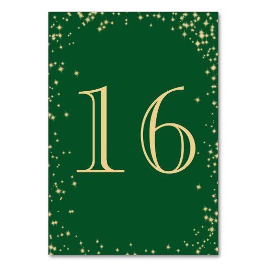 Fonkelende Sterren Tafelkaart Kaart (Voorkant)