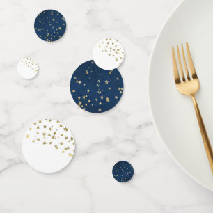 Fonkelende Sterretjes Goud Blauw Wit Baby Borrel Confetti