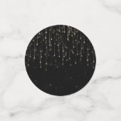 Fonkelende vallende sterren Zwart chic modern fees Confetti (Kleine voorkant)