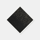 Fonkelende vallende sterren Zwart chic verlovingsf Servet (Hoek)