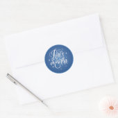 Fonkelende Vrede op Aarde Retoursticker Ronde Sticker (Envelop)