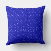 Fonkelende Witte Sterren Blauw Kussen (Achterkant)