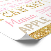 Fonkelsterren Eerste verjaardag Mijlpaal Geboorte  Poster (Hoek)