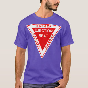 FONNEN EN STICKER VAN GEVAARLIJKE UITJECTIEPLAATS T-SHIRT