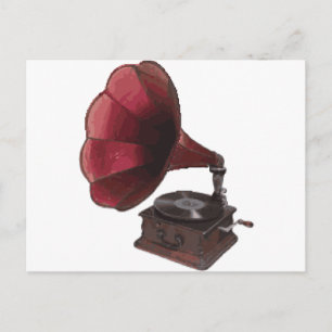 fonograaf briefkaart