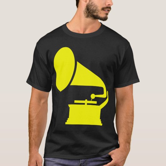 Fonograaf - Geel T-shirt (Voorkant)