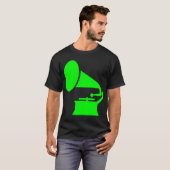 Fonograaf - Groen T-shirt (Voorkant volledig)
