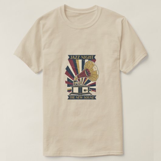 Fonograaf Jazz Nacht T-shirt (Design voorkant)