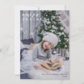 Font Afbeelding voor Merry kerstschrijfmachine Fot Feestdagenkaart (Voorkant)
