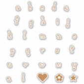 Font Alphabet Initiaal Letters van Fun Swirly Copp Sticker (Voorkant)