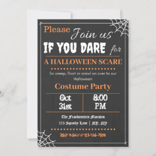 Font-astic Halloween Party Invitation Kaart