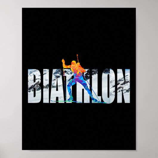 Font Biathlon Wintersport Poster (Voorkant)