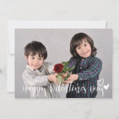 Font-fotokaart voor Happy Valentine's Day Trendy Feestdagenkaart (Voorkant)