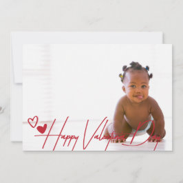 Font-fotokaart voor Happy Valentine's Day Trendy Feestdagenkaart