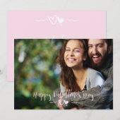 Font-fotokaart voor Happy Valentine's Day Trendy Feestdagenkaart (Voorkant / Achterkant)