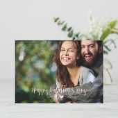 Font-fotokaart voor Happy Valentine's Day Trendy Feestdagenkaart (Staand voorkant)