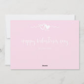 Font-fotokaart voor Happy Valentine's Day Trendy Feestdagenkaart (Achterkant)