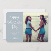 Font Happy Valentine's Day Photo van modern script Feestdagenkaart (Voorkant)