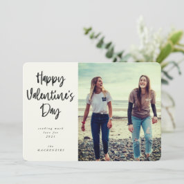 Font Happy Valentine's Day Photo van modern script Feestdagenkaart