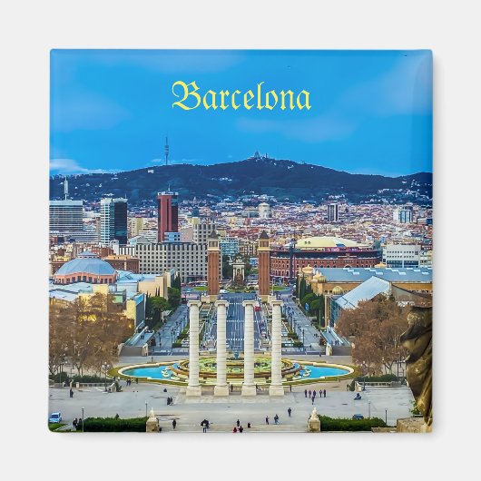 Font Montjuic, Barcelona magnet (Voorkant)