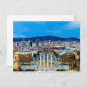 Font Montjuic, briefkaart van Barcelona (Voorkant / Achterkant)