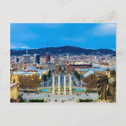 Font Montjuic, briefkaart van Barcelona (Voorkant)
