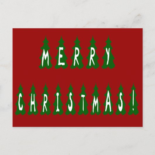 Font voor Merry Kerstmis Feestdagenkaart (Voorkant)