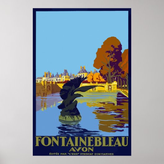 Fontaine Bleu - Frankrijk Poster (Voorkant)