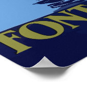 Fontaine Bleu - Frankrijk Poster (Hoek)