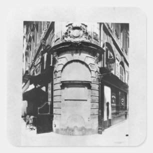Fontaine de la Reine, rue Saint-Denis, Parijs Vierkante Sticker