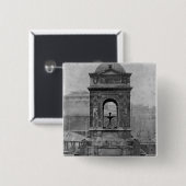 Fontaine des Innocents, 1547 Vierkante Button 5,1 Cm (Voorkant /achterkant)