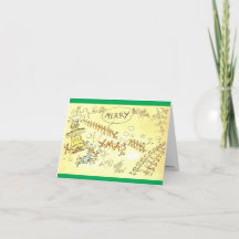 Fontaine Fox/Toonerville Trolley-kerstkaart