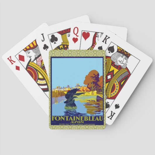 Fontainebleau Avon France Frans Reivel Pokerkaarten (Achterkant)